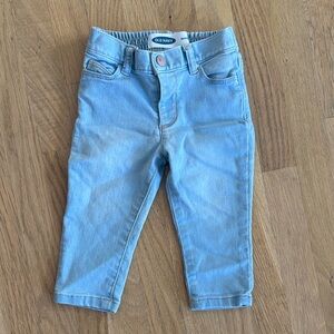 Baby Jeans 9–12M Light Wash Denim Old Navy Pull On Pants